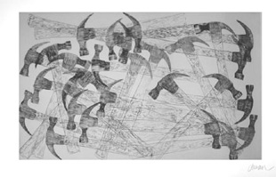 ARMAN : Marteaux, gravure originale