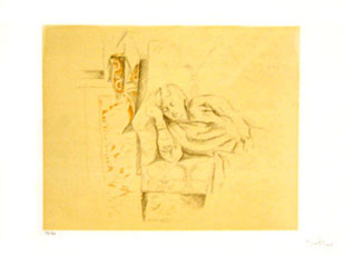 BALTHUS : Jeune fille, lithographie