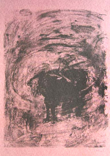 BARCELO : taureau, lithographie