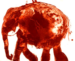 BARCELO : elephant, estampe