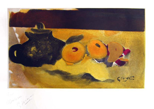 BRAQUE : La nappe jaune, etching