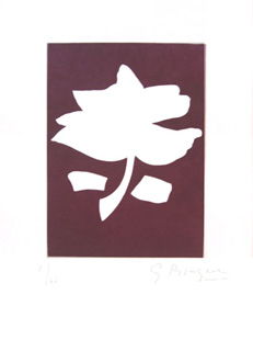 BRAQUE : La pivoine, gravure sur bois