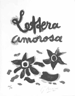 BRAQUE : lettera amorosa, lithographie