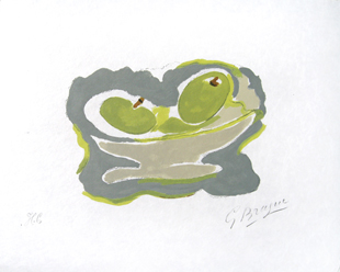 BRAQUE : les pommes, gravure