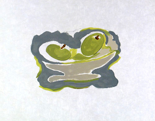 BRAQUE : les pommes, bois