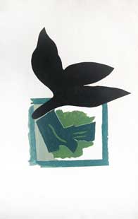 BRAQUE : bird, woodcut