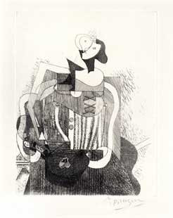 BRAQUE : braque-femme-gravure