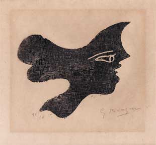 BRAQUE : braque-tete-gravure