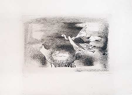 BRAQUE : braque-nid-gravure