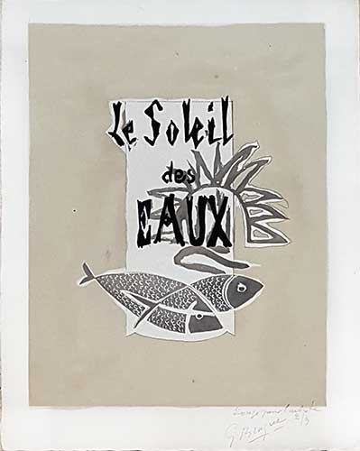 BRAQUE : soleil-eaux-etching