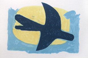 BRAQUE : braque-bird-lithograph