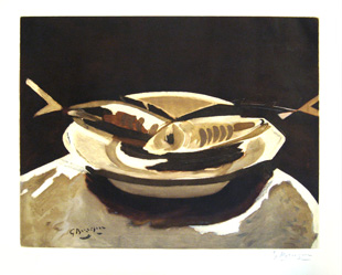 BRAQUE : braque-poissons-gravure