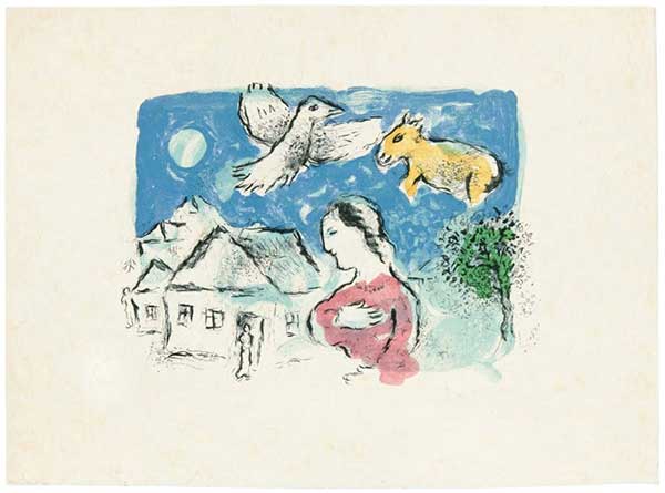 CHAGALL : chagall-village-lithographie