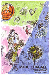 CHAGALL : Les quatre saisons, litho