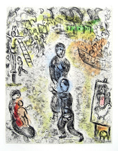 CHAGALL : retour, gravure