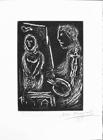 CHAGALL : linocut-marc-chagall