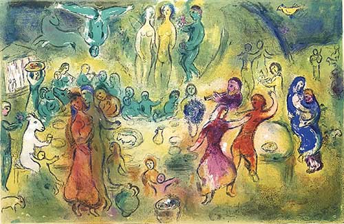 CHAGALL : festin-nuptial-chagall