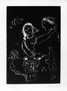 CHAGALL : chagall-noir-lithograph