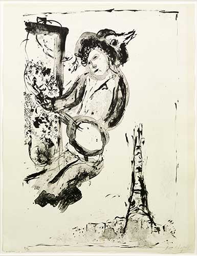 CHAGALL : peintre-chagall-lithograph