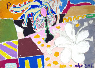 CHAZAL : fleur banche