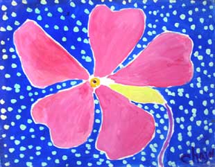 CHAZAL : fleur rose