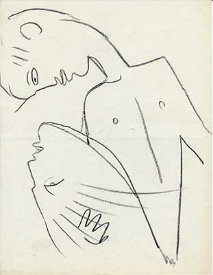 COCTEAU : cocteau-etreinte-dessin