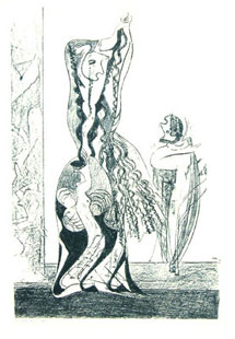 ERNST : Danseuses, lithograph