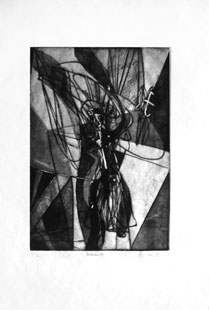 HAYTER : descent, etching