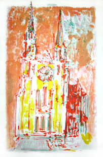 LORJOU : lorjou-cathedrale-lithograph