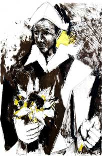 LORJOU : lorjou-tournesol-lithograph