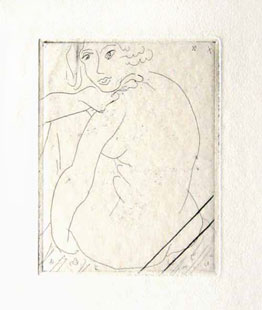 MATISSE : Nu de trois quart, gravure