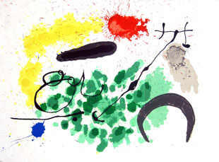 MIRO : le lezard, lithographie