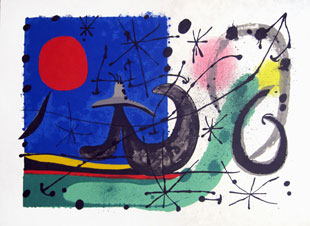 MIRO : lezard, lithograph