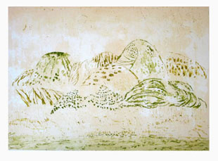 MUSIC : paysage 1973, etching