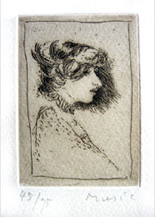 MUSIC : profile, etching