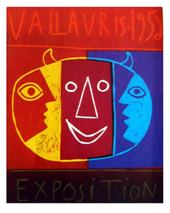 PICASSO : Expo Vallauris 56, linoleum