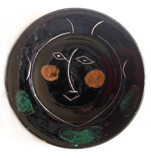 PICASSO : visage noir - ceramic