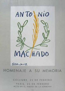 PICASSO : Antonio Machado, poster