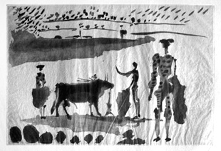 PICASSO : tauromachie, gravure