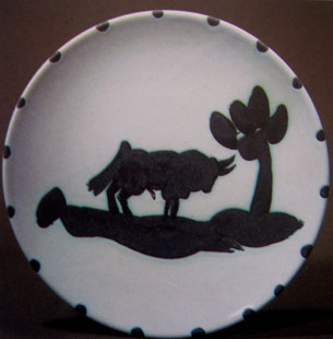 PICASSO : taureau ceramique