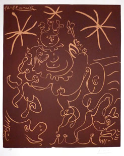 PICASSO : picasso-carnaval-linocut