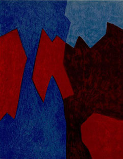 POLIAKOFF : Composition rouge et bleue, 1968