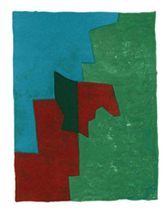 POLIAKOFF : Composition rouge, verte et bleue 1961