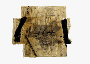 TAPIES : deux noirs et carton