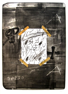 TAPIES : scotch, lithographie
