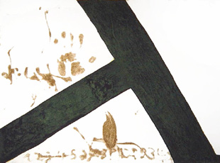 TAPIES : t inclinada, gravure