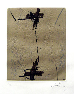 TAPIES : repliquer3, etching