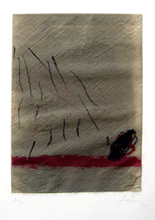 TAPIES : repliquer4, etching