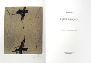 TAPIES : repliquer, livre