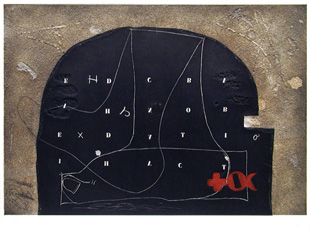 TAPIES : arc, gravure